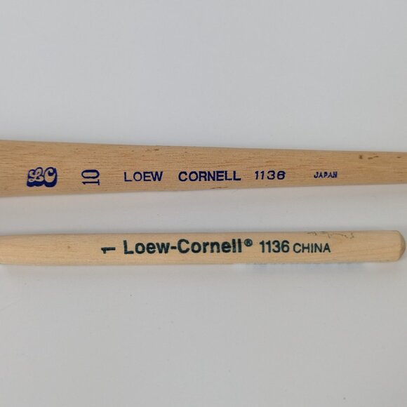 Loew Cornell Wood Handle Paintbrushes Series 1136 #10 Japan #1 China - Picture 3 of 3